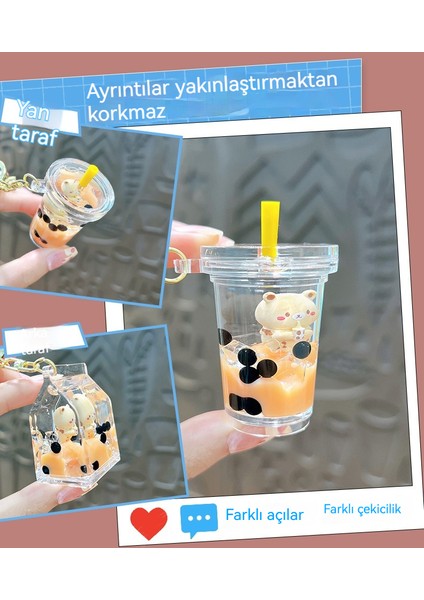 Sevimli Karikatür Yağlı Ayı Süt Çay Bardağı Anahtarlık (Yurt Dışından) fiyatları