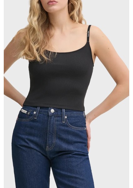 Fitilli Streç Slim Fit Yuvarlak Yaka Top J20J225312BEH Bayan Top J20J225312 Beh