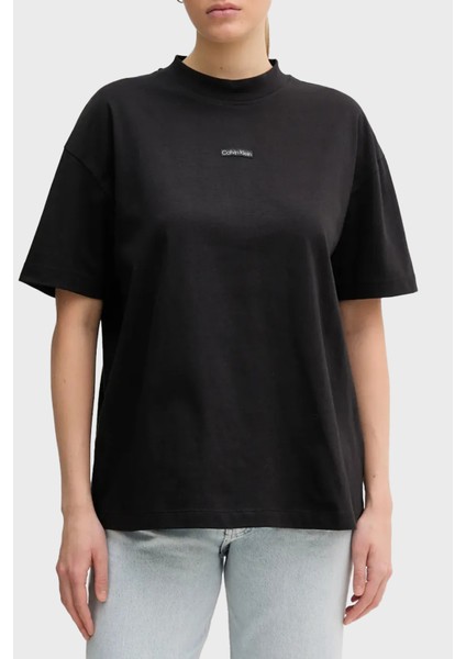 Pamuk Boyfirend Fit Sıfır Yaka T Shirt J20J225539BEH Bayan T Shirt J20J225539 Beh