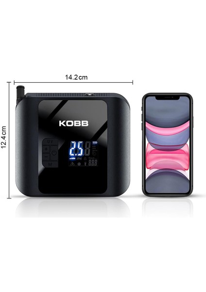KB420 12VOLT/ŞARJLI 150PSI Taşınabilir Dijital Basınç Göstergeli LED Aydınlatmalı Lastik Şişirme Pompası