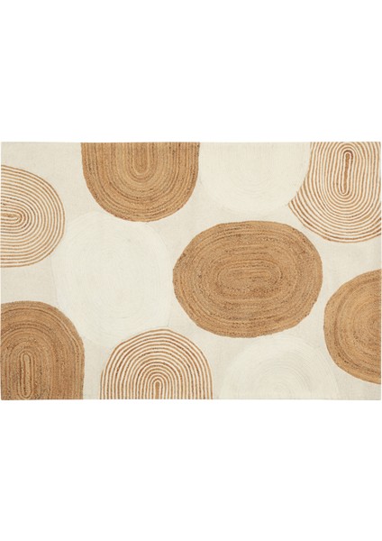 Marta Jüt Halı Naturel Beyaz 170X240