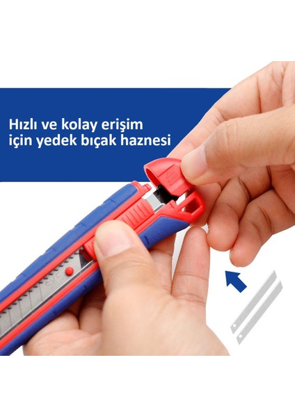WP212008 9mm Ağır Hizmet Paslanmaz Çelik Kasa Maket Bıçağı