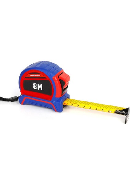 WP261044 8MX25MM Naylon Kaplama Sarı Çift Taraflı Manyetik Çelik Şerit Metre