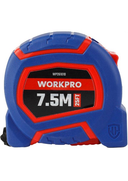 WP261010 7,5MX25MM/25FT. Naylon Kaplama Sarı Çelik Şerit Metre