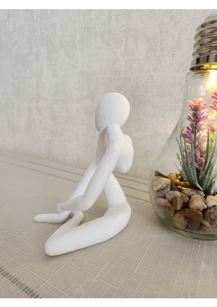 Düşünceli Iskandinav Tarzı Biblo Heykel Figür Dekor Dekorasyon 3D 3 Boyutlu Altındal Home