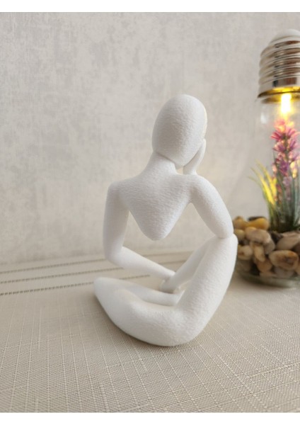 Düşünceli Iskandinav Tarzı Biblo Heykel Figür Dekor Dekorasyon 3D 3 Boyutlu Altındal Home