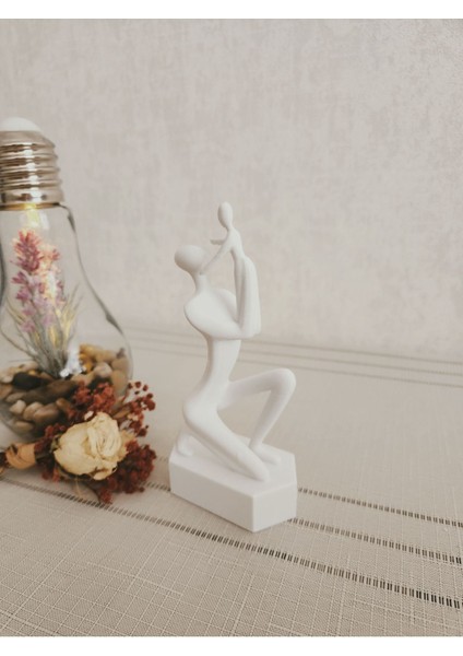 Anne ve Bebek Modeli Iskandinav Tarzı Biblo Heykel Figür Dekor Dekorasyon 3D 3 Boyutlu Altındal Hom fırsatları