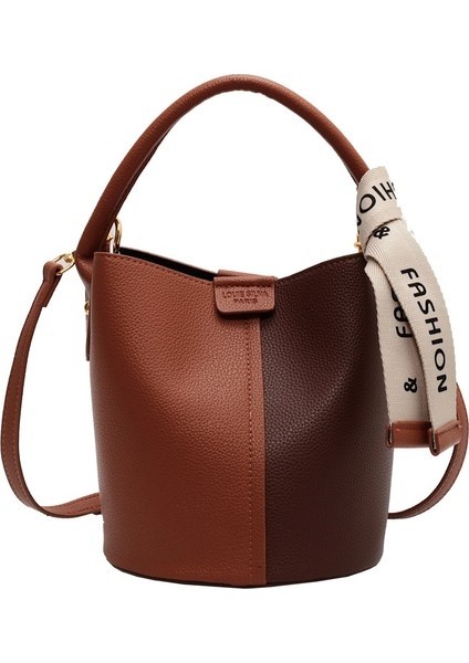 Kova Çanta, Büyük Kapasiteli Bayan Çanta, Minimalist Çanta, Pu Tek Omuz Çapraz Kadın Çanta (Yurt Dışından)