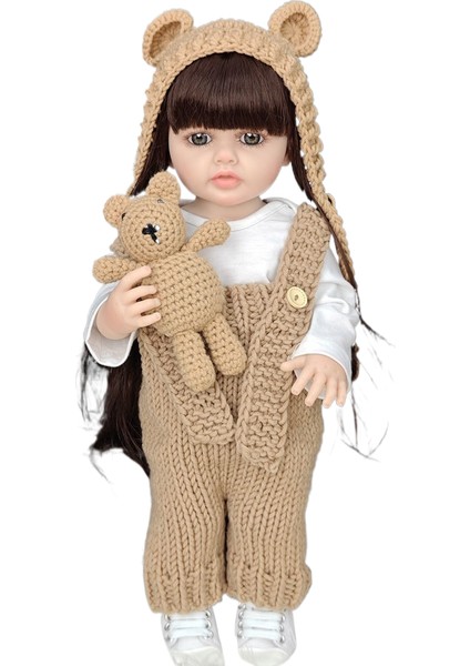 Simülasyon Bebek 55CM Giydirme Kız Çocukları Için Doğum Günü Hediyesi Oyuncaklar (Yurt Dışından)