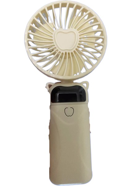 Taşınabilir Fan Taşınabilir Katlanabilir Küçük Fan Dijital Ekran USB Şarj Masaüstü Küçük Elektrikli Fan (Yurt Dışından)