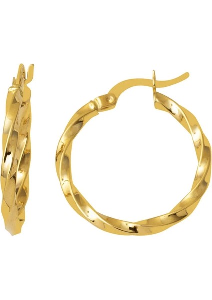 Burgu 2.5 cm Çaplı Halka Küpe KP047