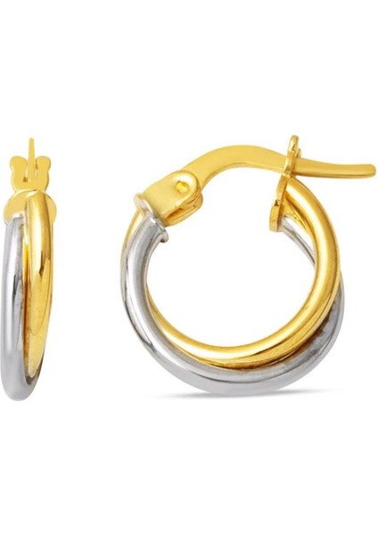 2 Renk 2 cm Çaplı Halka Küpe KP052