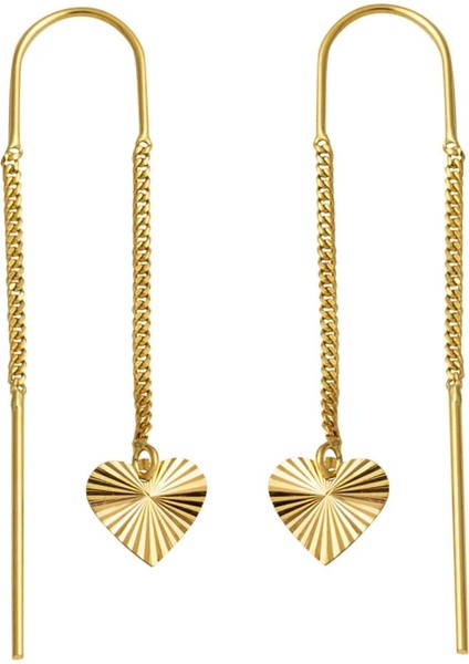 Kalpli Işıltılı Zincir Küpe KP086