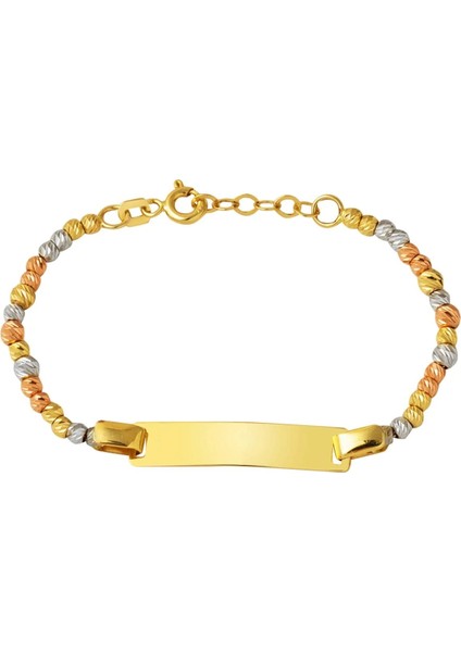 Dorika 14 Ayar Altın Çocuk Künyesi KUN04