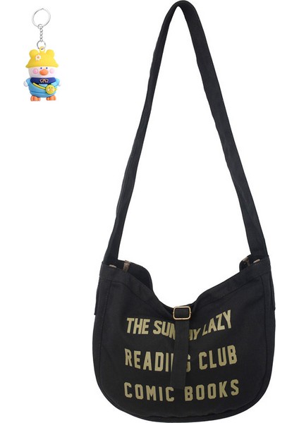 Kanvas Çanta Bayanlar Tote Çanta Öğrenci Büyük Kapasiteli Omuz Crossbody Çanta (Yurt Dışından)