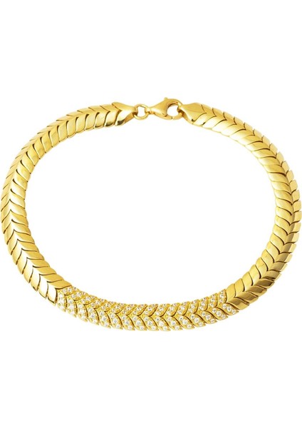 Balık Sırtı 14 Ayar Altın Bileklik BIL02