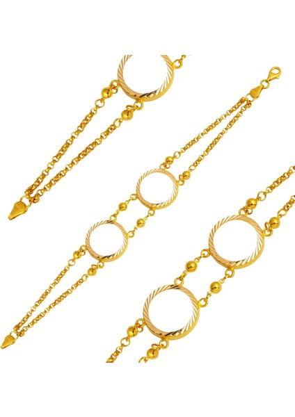 2 Çeyrekli Doç Zincir Çeyrek Bileklik BIL41