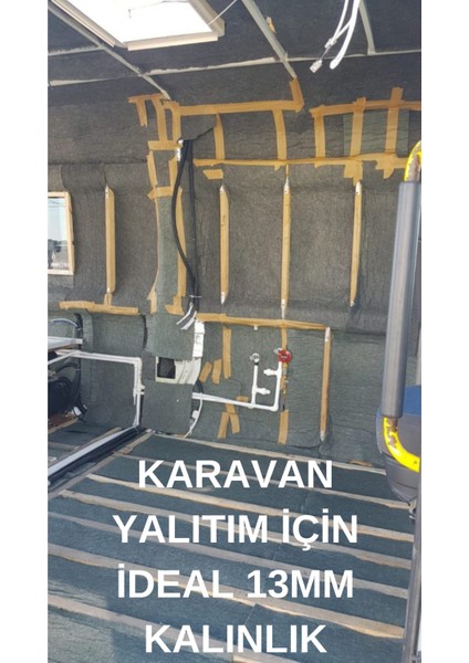 13 mm -100X100 cm Kendinden Yapışkan Kauçuk Oto Karavan-Panelvan Isı ve Ses Yalıtım Tekne Konteyner