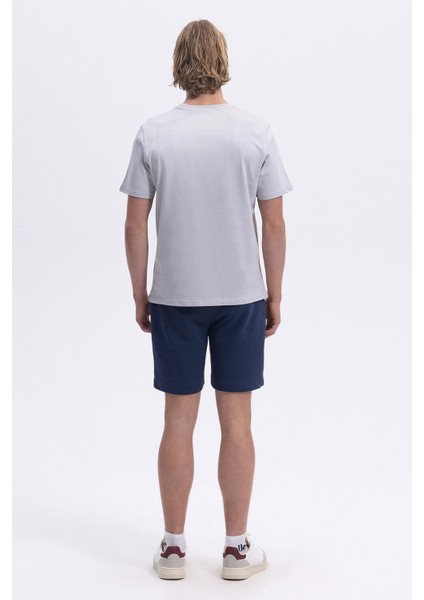 Baskılı Pamuklu Regular Fit Bisiklet Yaka T Shirt Erkek T Shirt EM459