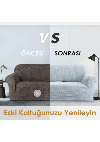Streç Lastikli Jakarlı 3 Lu Koltuk Kılıfı Lastikli Koltuk Örtüsü Koltuk Örtüsü Çekyat Örtüsü fırsatları