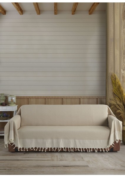 Bej Kolları Örten 2 Adet Battal Boy 180 x 300 cm Koltuk Kanepe Divan Çekyat Örtüsü fiyatları