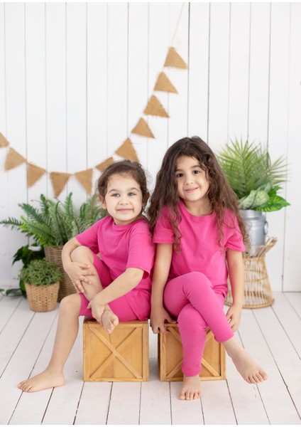 Alt Üst Pamuklu Çocuk Takım (Tişört-Uzun Tayt) modelleri