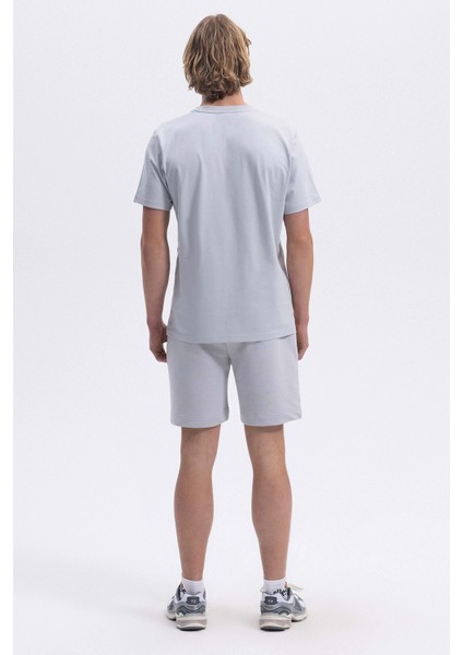 Pamuk Baskılı Regular Fit Bisiklet Yaka T Shirt Erkek T Shirt EM462