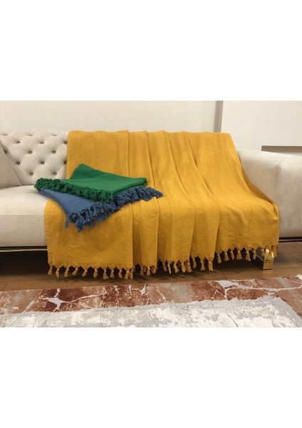 Hardal Koltuk Örtüsü Balık Sırtı Desen 180*210 indirimleri