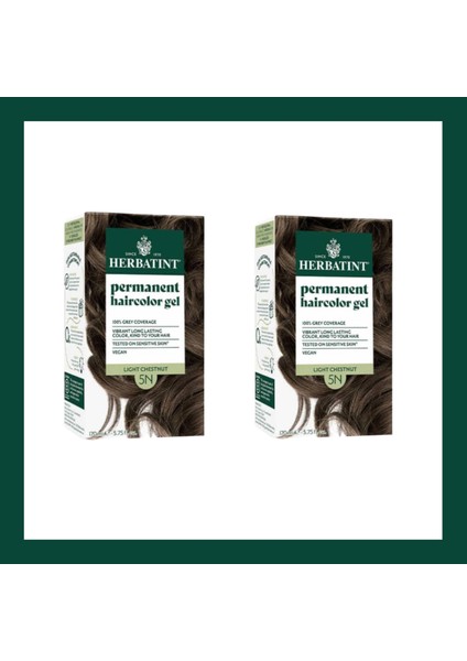 Permanent Haircolour Gel 5n Light Brown 170 x 170 ml 2li