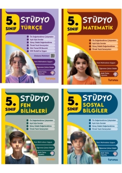 Tudem Yayınları 5.sınıf Stüdyo Türkçe - Matematik - Fen Bilimleri - Sosyal Bilgiler 4'lü Set