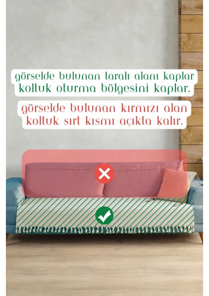 Oturma Yerini Kapatan Saçaklı Koltuk Örtüsü %100 Pamuk | Berjer Örtüsü Koltuk Şalı 70X95 cm Gri fırsatları