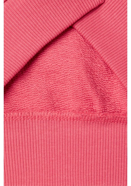 Streç Pamuklu Baskılı Regular Fit Dik Yaka Sweat Kız Çocuk Sweat 3J68C504N modelleri