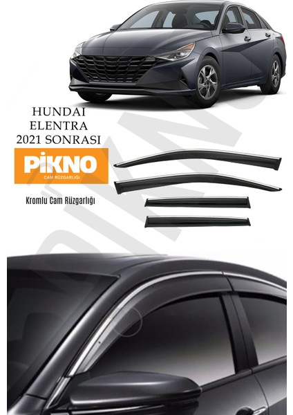 Hyundai Elentra 2021 ve Sonrası Kromlu Cam Rüzgarlığı 4'lü