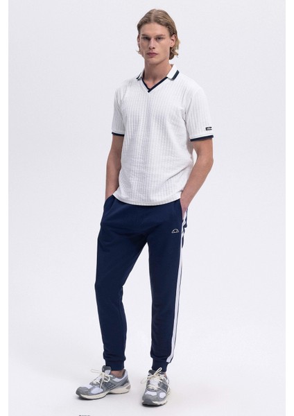 Streç Pamuklu Regular Fit Şerit Detaylı Polo Yaka T Shirt Erkek Polo Yaka T Shirt EM491 fiyatları