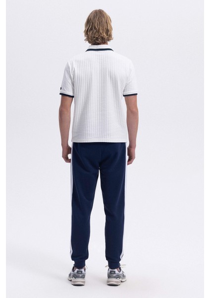Streç Pamuklu Regular Fit Şerit Detaylı Polo Yaka T Shirt Erkek Polo Yaka T Shirt EM491 fırsatları