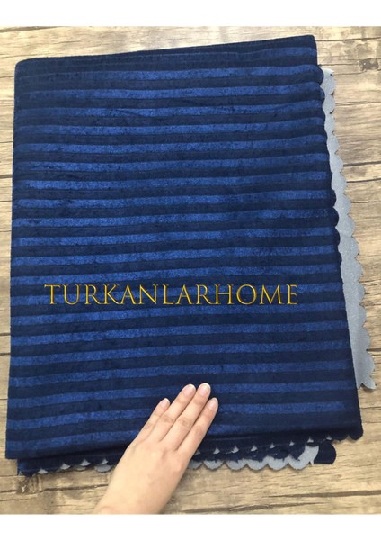 Süngerli Çizgili Koltuk Örtüsü ( Yeni Model ) Lacivert