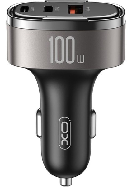 100W Araç Hızlı Şarj Adaptörü CC61,DIJITAL Ekran|hızlı Şarj,1x Usb-C,1x Usb-A,1x Lightning