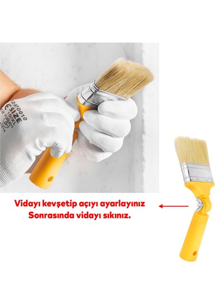 Boya Fırçası Robotik Kestirme Boyama Fırçası 180° Derece Kıvrılabilir Sap Takılabilir İç Dış Cephe