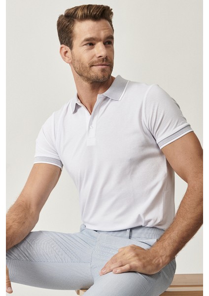 5'li Paket Çekmeyen Pamuklu Kumaş Kıvrılmaz Yaka Slim Fit Dar Kesim Polo Yaka Tişört