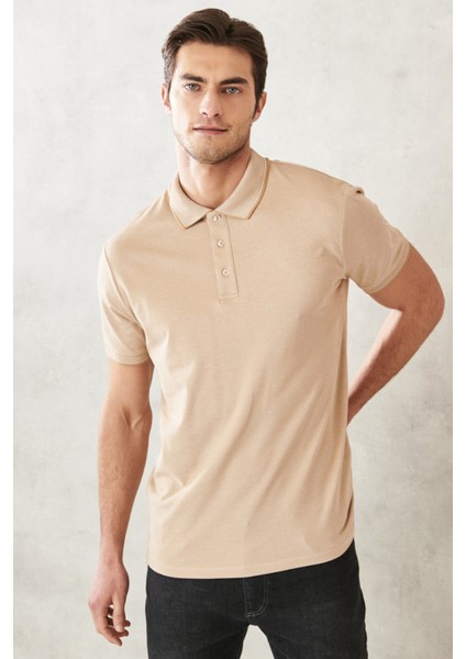 5'li Paket Çekmeyen Pamuklu Kumaş Kıvrılmaz Yaka Slim Fit Dar Kesim Polo Yaka Tişört
