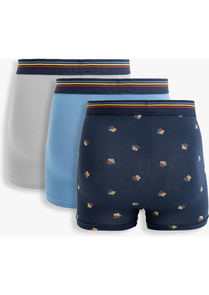 Pamuklu Baskılı Çok Renkli 3'lü Erkek Boxer Seti fiyatları