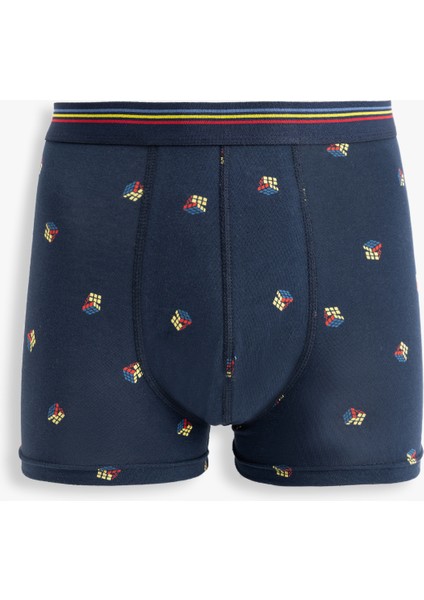 Pamuklu Baskılı Çok Renkli 3'lü Erkek Boxer Seti indirimleri