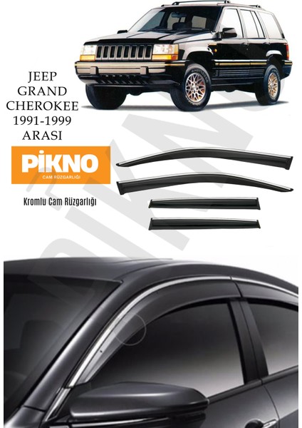 Jeep Grand Cherokee 1991-1999 Arası Kromlu Cam Rüzgarlığı 4'lü