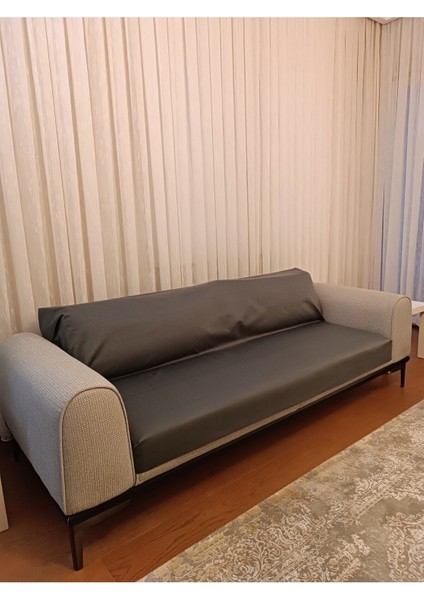 Toscana Sıvı Geçirmez Koltuk Örtüsü Çift Taraflı Bej ve Antrasit 80*100CM modelleri