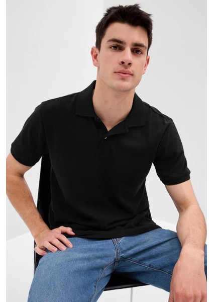 V-Stretch Pique Erkek Polo Yaka Tişört 550531003001