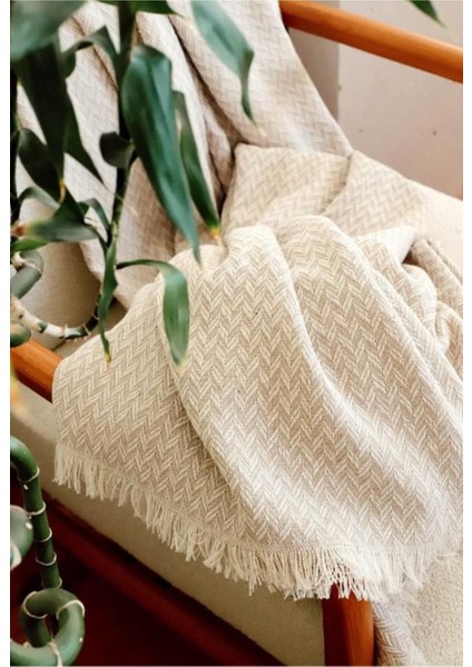 Pamuklu Koltuk Çekyat Berjer Örtüsü Şalı | Tekli Üçlü Kanepe Kılıfı | Çift Taraflı Terletmez 170X21