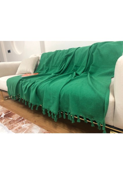 Yeşil Koltuk Örtüsü Balık Sırtı Desen 180*210 fiyatları