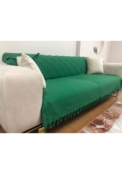 Yeşil Koltuk Örtüsü Balık Sırtı Desen 180*210 modelleri