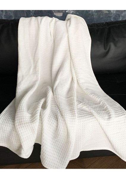 %100 Pamuk Jakarlıkırıkbeyaz Tv Örtüsü , Throw 120X170CM fiyatları