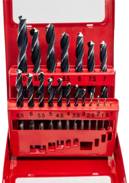 HSSST19 Metal Kutulu Hss Matkap Ucu Seti 1-10 mm (19 Parça)